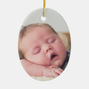 Baby's First Christmas Baby Foto Blue Christmas Keramik Ornament