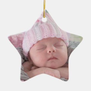Baby's First Christmas Baby Foto Pink Christmas Keramik Ornament