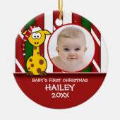 Baby's First Christmas Baby Giraffe Ornament (Vorne)