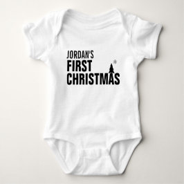 Baby's First Christmas Baby Jersey Bodysuit Baby Strampler