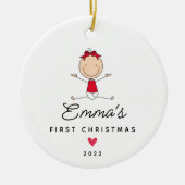 Baby's First Christmas Baby Keramik Ornament (Vorne)
