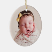 Babys First Christmas Baby Stats Keramik Ornament (Rechts)