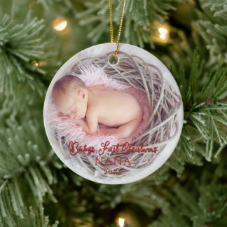 Babys First Christmas Baby Stats New Parents Keramik Ornament