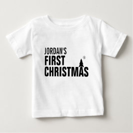 Baby's First Christmas Baby Tutu Bodysuit Baby T-shirt