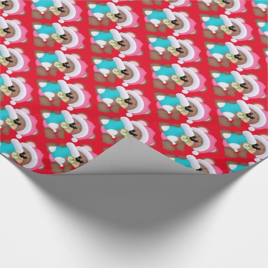 Baby's First Christmas Bären Packpapier (Ecke)