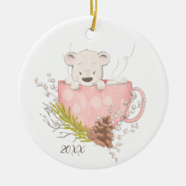 Baby's First Christmas Bear Keramik Ornament