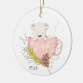 Baby's First Christmas Bear Keramik Ornament (Links)