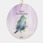 Baby's First Christmas Bird Personalisiert Keramik Ornament (Links)