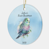 Baby's First Christmas Bird Personalisiert Keramik Ornament (Links)