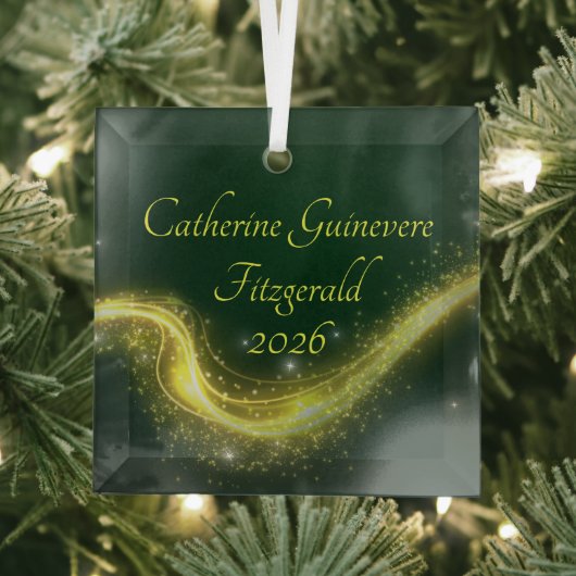 Baby's First Christmas Birth Detail Keepsake Gift Ornament Aus Glas (Insitu)