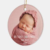 Baby's First Christmas Birth Stats Weihnachtsbaum Keramik Ornament (Links)