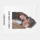 Baby's first Christmas Blanket Fleecedecke (Vorderseite (Horizontal))