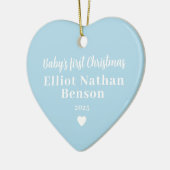 Baby's First Christmas Blue Full Foto Keramik Ornament (Links)