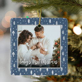 Baby's First Christmas Blue Keramikornament