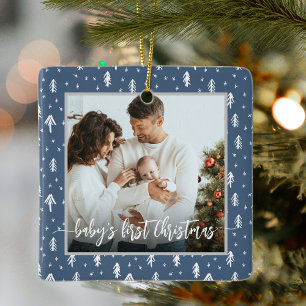 Baby's First Christmas Blue Keramikornament