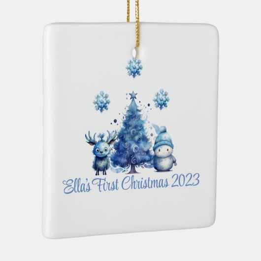 Baby's First Christmas Blue Ornament (Rechts)