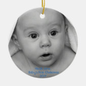Baby's First Christmas Boy Custom Ornament (Vorne)