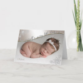 Baby's First Christmas Champagne YOUR BABY FOTO Karte