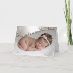 Baby's First Christmas Champagne YOUR BABY FOTO Karte
