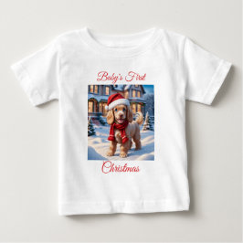 Baby's First Christmas Cocker Spaniel Baby T-shirt