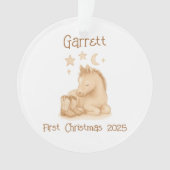 Baby's First Christmas Cowboy Boots & Foal Ornament (Vorderseite)