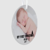 Baby's First Christmas Custom Acrylic Ornament (Vorderseite)