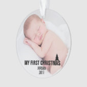 Baby's First Christmas Custom Acrylic Ornament (Vorderseite)