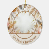 Baby's First Christmas Custom Baby Foto Keramik Ornament (Links)