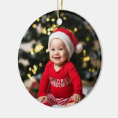 Baby's First Christmas Custom Foto Keramik Ornament (Links)