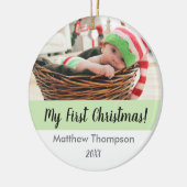 Baby's First Christmas, Custom Foto Ornament (Links)