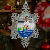 Baby's First Christmas Custom Foto Ornament