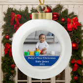 Baby's First Christmas Custom Foto Ornament