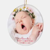 Baby's First Christmas Custom Keramik Ornament (Links)