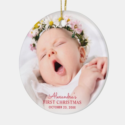 Baby's First Christmas Custom Keramik Ornament (Links)