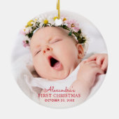 Baby's First Christmas Custom Keramik Ornament (Hinten)