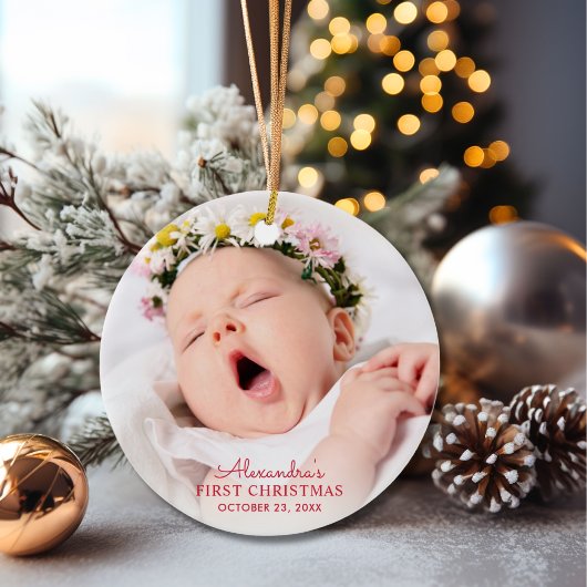 Baby's First Christmas Custom Keramik Ornament