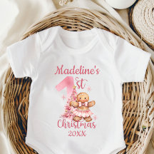 Baby's First Christmas Custom Name Gingerbread