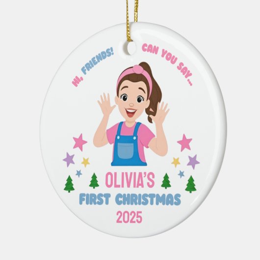 Baby's First Christmas Custom Name Keramik Ornament (Links)