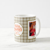 Baby's First Christmas Custom Name Photo Keepsake Kaffeetasse (VorderseiteRechts)