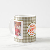 Baby's First Christmas Custom Name Photo Keepsake Kaffeetasse (Vorderseite Links)