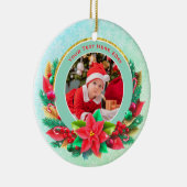 Baby's First Christmas Custom Name Photo Keepsake Keramik Ornament (Rechts)