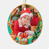 Baby's First Christmas Custom Name Photo Keepsake Keramik Ornament (Links)