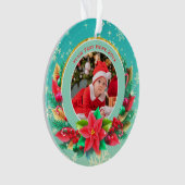 Baby's First Christmas Custom Name Photo Keepsake Ornament (Vorderseite)