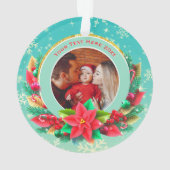 Baby's First Christmas Custom Name Photo Keepsake Ornament (Rückseite)