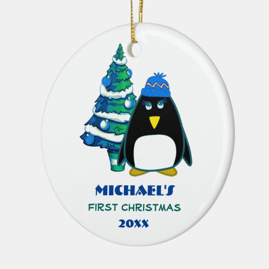 Baby's First Christmas Custom Weihnachten Keramikornament (Links)