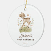 Baby's First Christmas Deer Keramik Ornament (Links)