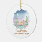 Baby's First Christmas - Desert Pony Keramik Ornament (Links)