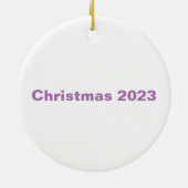 Baby's First Christmas Dinosaurier. Personalisierb Keramik Ornament (Hinten)