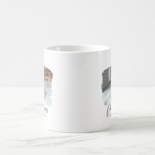 Baby's First Christmas Elegant Moderner Minimal Kaffeetasse (Mittel)