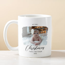 Baby's First Christmas Elegant Moderner Minimal Kaffeetasse